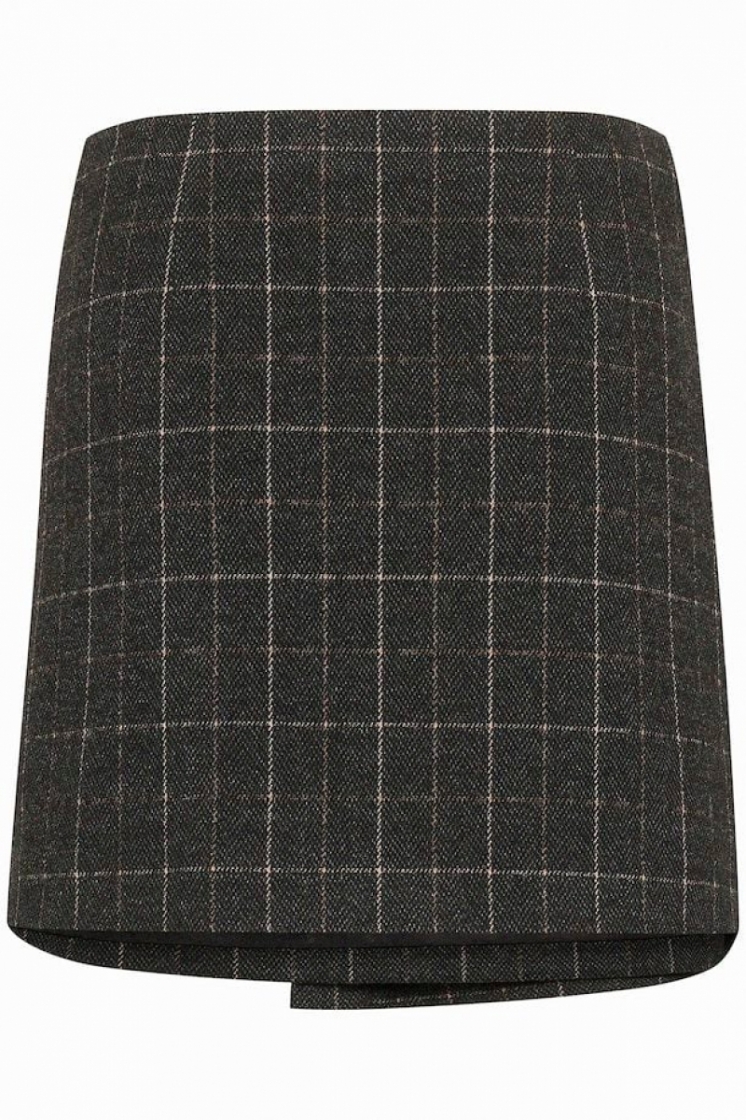 GracieGZ MW skirt 106345 Black and brown check